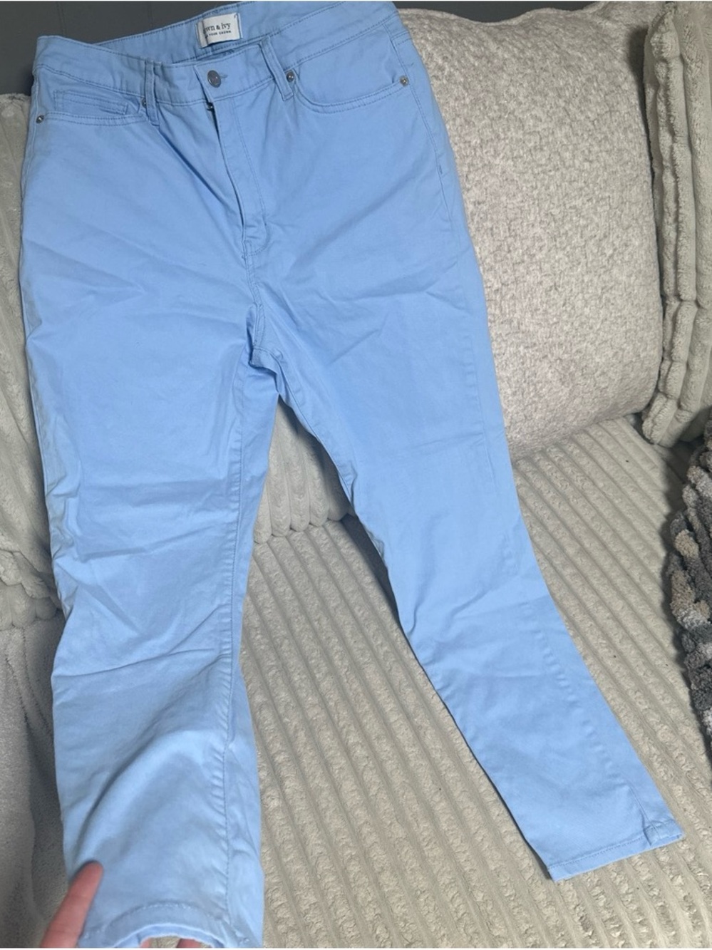 crown & ivy Light Blue High-Rise Skinny Jeans - Kids